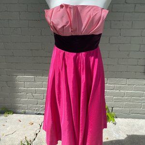 Vivienne Tam Vintage Strapless Pink Purple Dress